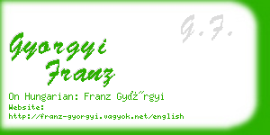 gyorgyi franz business card